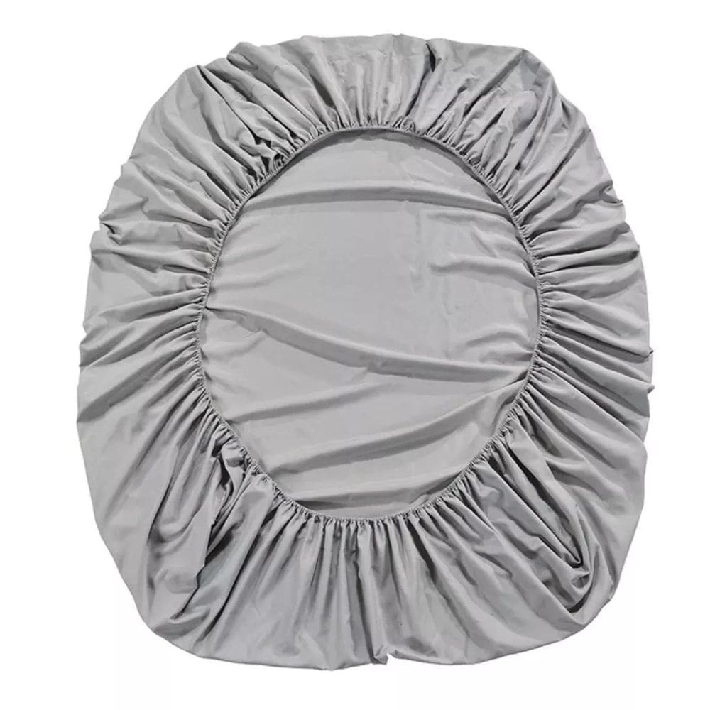 Lençol Cinza Cama Queen Tecido 260 Fios Colchão Alto 40Cm