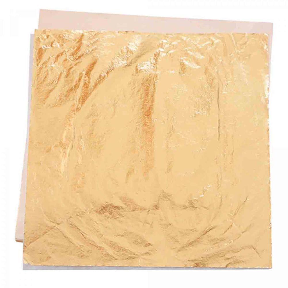 Folha De Ouro Para Restauro 14X14Cm 25 Folhas  Imitacao