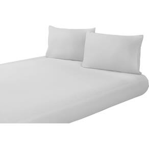 Jogo De Lençol Queen 3 Pçs Com Elástico 30 Cm Cor Branco