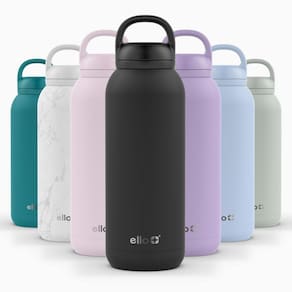 Garrafa de água Ello Cooper Twist 1.2L em aço inoxidável preta