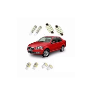 Kit Lâmpadas Led Fiat Siena G4 Teto Placa Ré Farolete