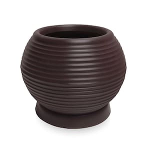 Vaso De Planta Oval Decorativo Polietileno 30X40+ Prato Café