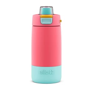 Garrafa de água Ello Kids Colby 350ml em aço inoxidável coral