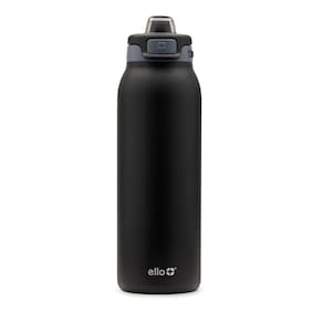 Garrafa de água Ello Pop & Fill 946ml em aço inoxidável preta