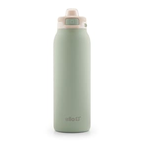 Garrafa de água Ello Pop & Fill 946ml de pistache de aço inoxidável