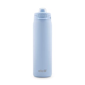 Garrafa de água Ello Pop & Fill 650 ml de aço inoxidável azul halógeno