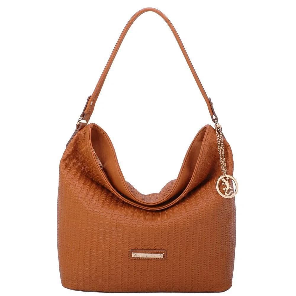 Bolsa Feminina Hobo Sacola Embossed Tressê Fk441
