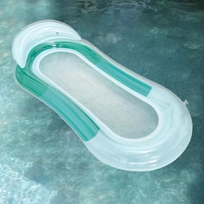 Espreguiçadeira de água flutuante para piscina YFFFOVSSS para adultos verde inflável