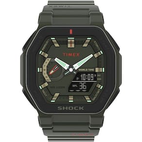 Relógio Timex Masculino Ref: Tw2V35400M Shock Anadigi Green