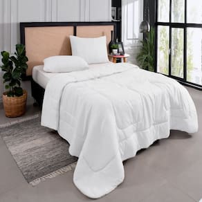 Kit Edredom Casal Queen 3 Peças Margarida Cama Box Branco