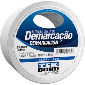 Fita Para Demarcação De Solo Pvc Branco 48Mmx15M