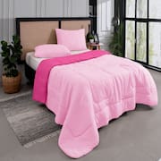 Kit Edredom Casal Queen 3 Peças Margarida Cama Box Pink e Rosa
