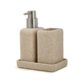 Conjunto Para Banheiro Em Poliresina Com 3 Peças Mart