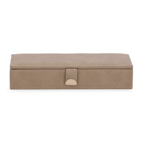 Caixa Retangular Em MDF Revestida Em PU 27x11cm Mart Bege