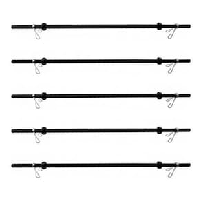 Kit 5 Barras Body Pump Musculação Academia Com Presilhas