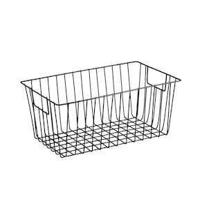 Cesto Multiuso Arthi Aço Preto Retangular Empilhável 40cm