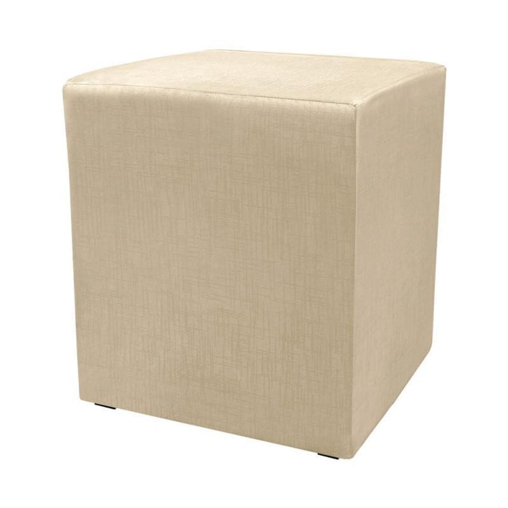Puff Pufe Quadrado Courino Decorativo 34X34 Sala Quarto