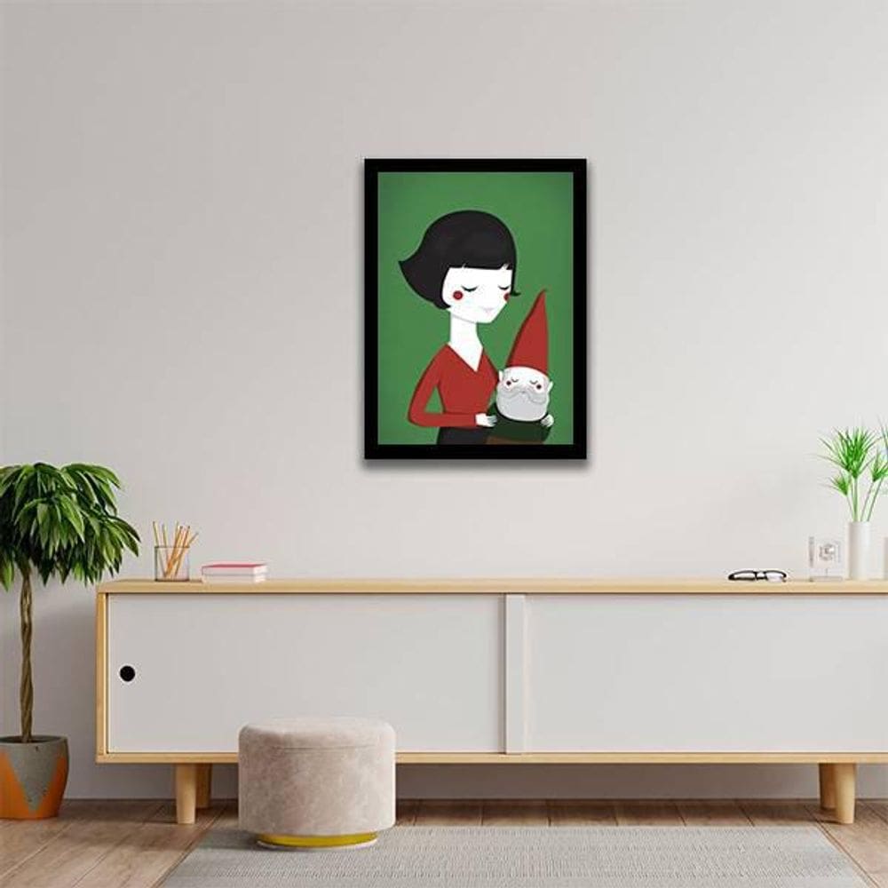 Quadro Decorativo Amelie Poulain 45x34Cm Moldura Preta