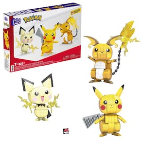 Conjunto de construção de brinquedos MEGA Pokémon Action Figures Pikachu de 4 polegadas