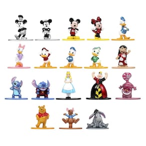 Bonecos colecionáveis Jada Toys Disney Series 1, pacote com 18, 1,65