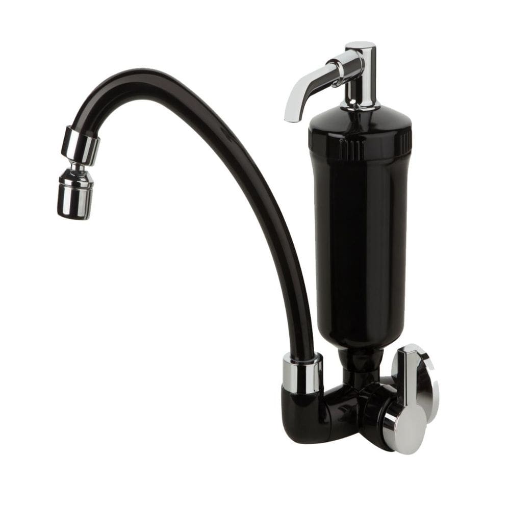Torneira Bica Móvel Com filtro Preto