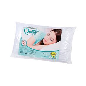 Travesseiro 50x70cm Quality em Poliéster Antimofo Antialérgico Branco - Celiflex