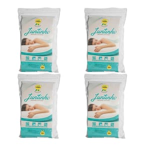 Kit 4 Fronhas para Travesseiro de Grávida Juntinho Poliéster Branco - Celiflex