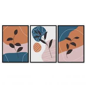 Kit Com 3 Quadros Decorativos 60x40 Cm Folhagem Minimalista