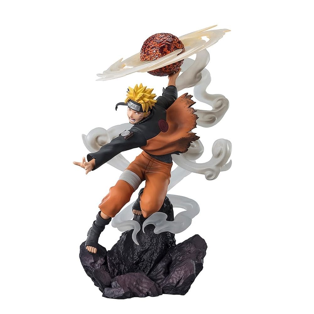 Figura colecionável TAMASHII NATIONS Naruto Shippuden Naruto Uzumaki Sage Art Lava Release Rasenshuriken