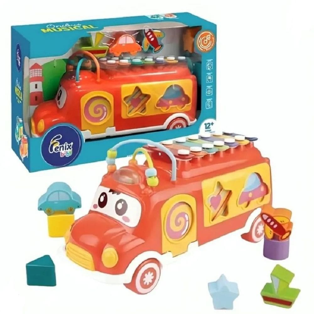 Ônibus Interativo Musical Vermelho - Fenix