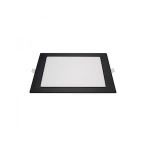 Painel Led Embutir Quadrado 22Cm 6500K Blumenau - Preto 18W