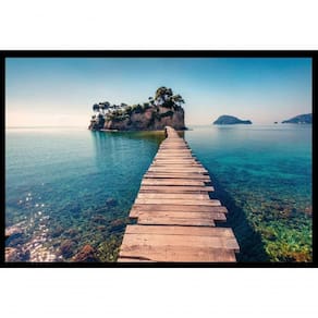 Quadro Decorativo Natureza Praia Pier Moldura 100x70cm
