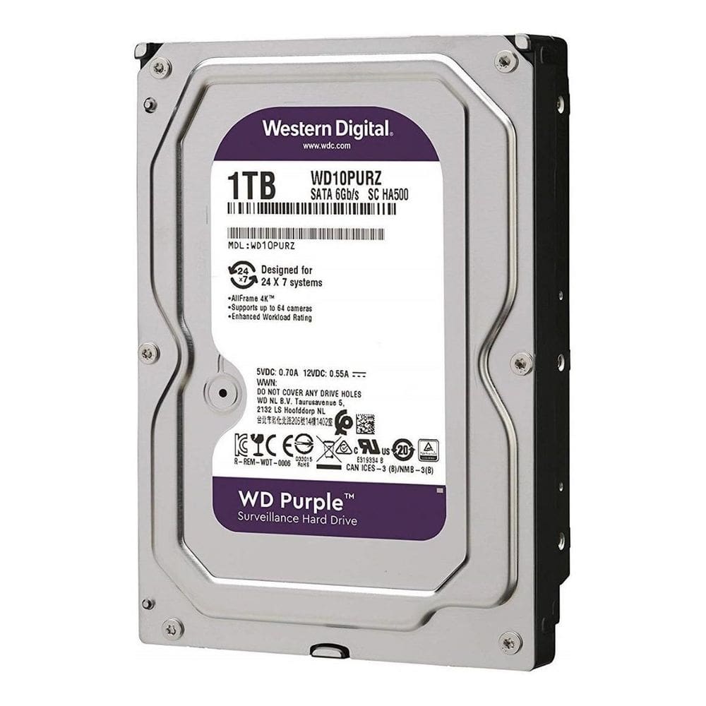 Hard Disk Western Digital Purple 1Tb Wd10Purz