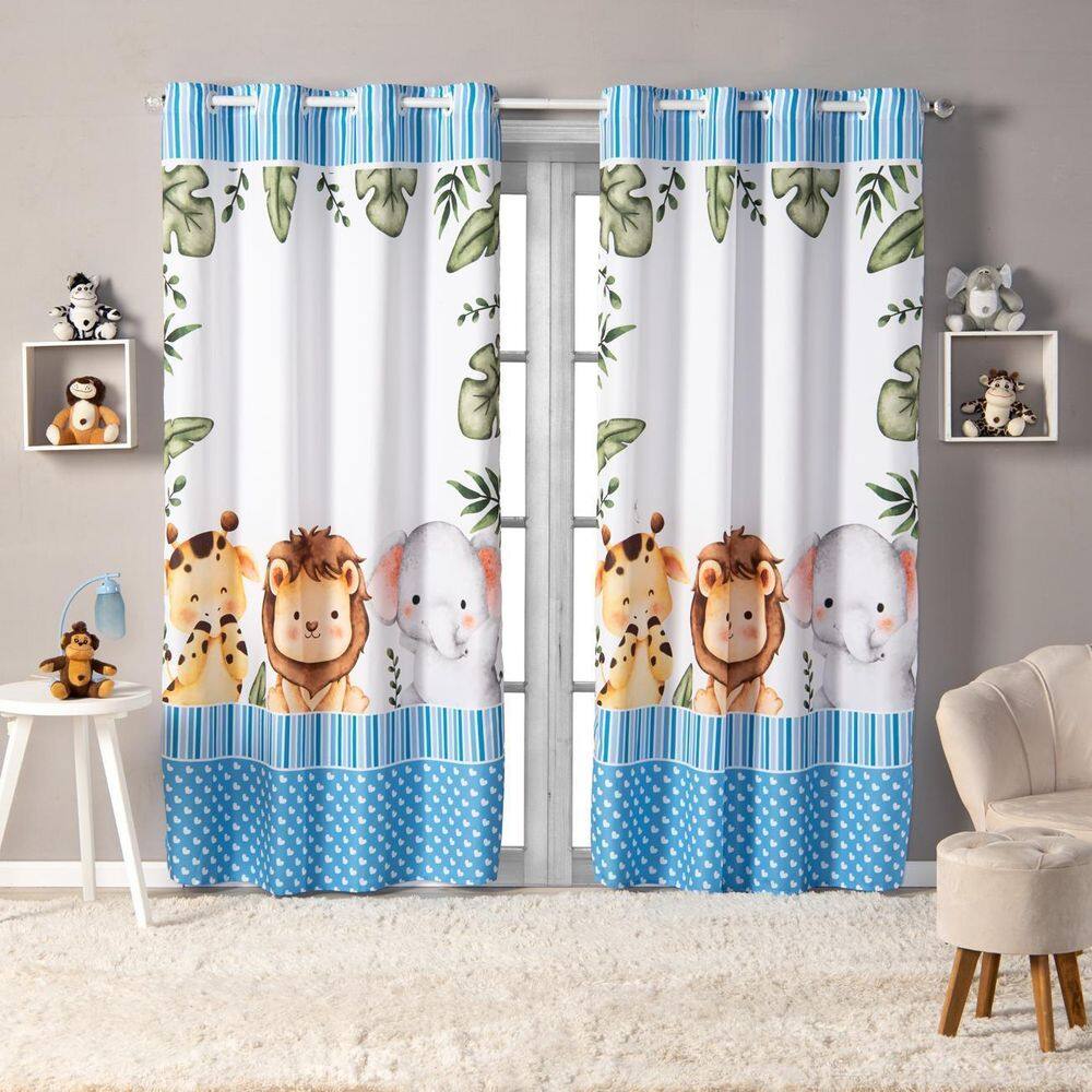 Cortina Infantil Estampada 3,00x2,20 - 100% Poliéster