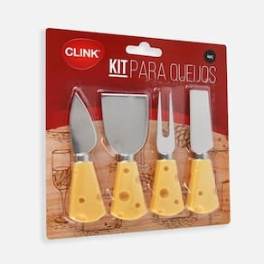 Jogo de Facas para Queijo Clink - 2 Facas e 1 Espátula