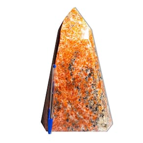 Ponta Calcita Laranja Pedra Natural 27,5cm 5,3kg Classe B