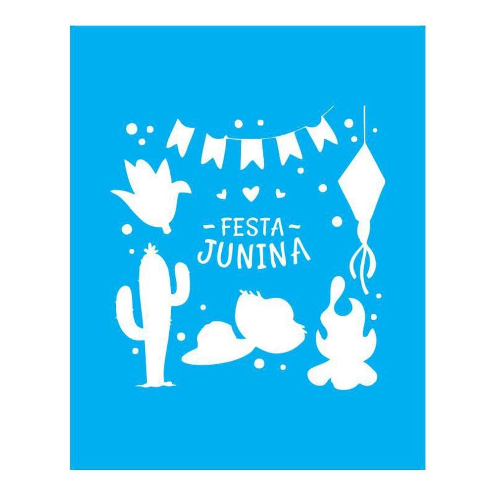 Stencil Tamako Festa Junina - 20X25Cm - Ref B493