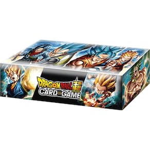 Booster Box Dragon Ball Z Super Draft 01 com 24 pacotes e 4 cartas de líder