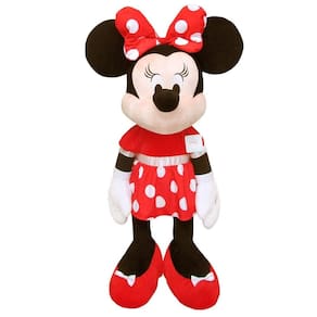 Brinquedo de pelúcia Disney Minnie Mouse, vestido vermelho de 40 cm, preferido para crianças