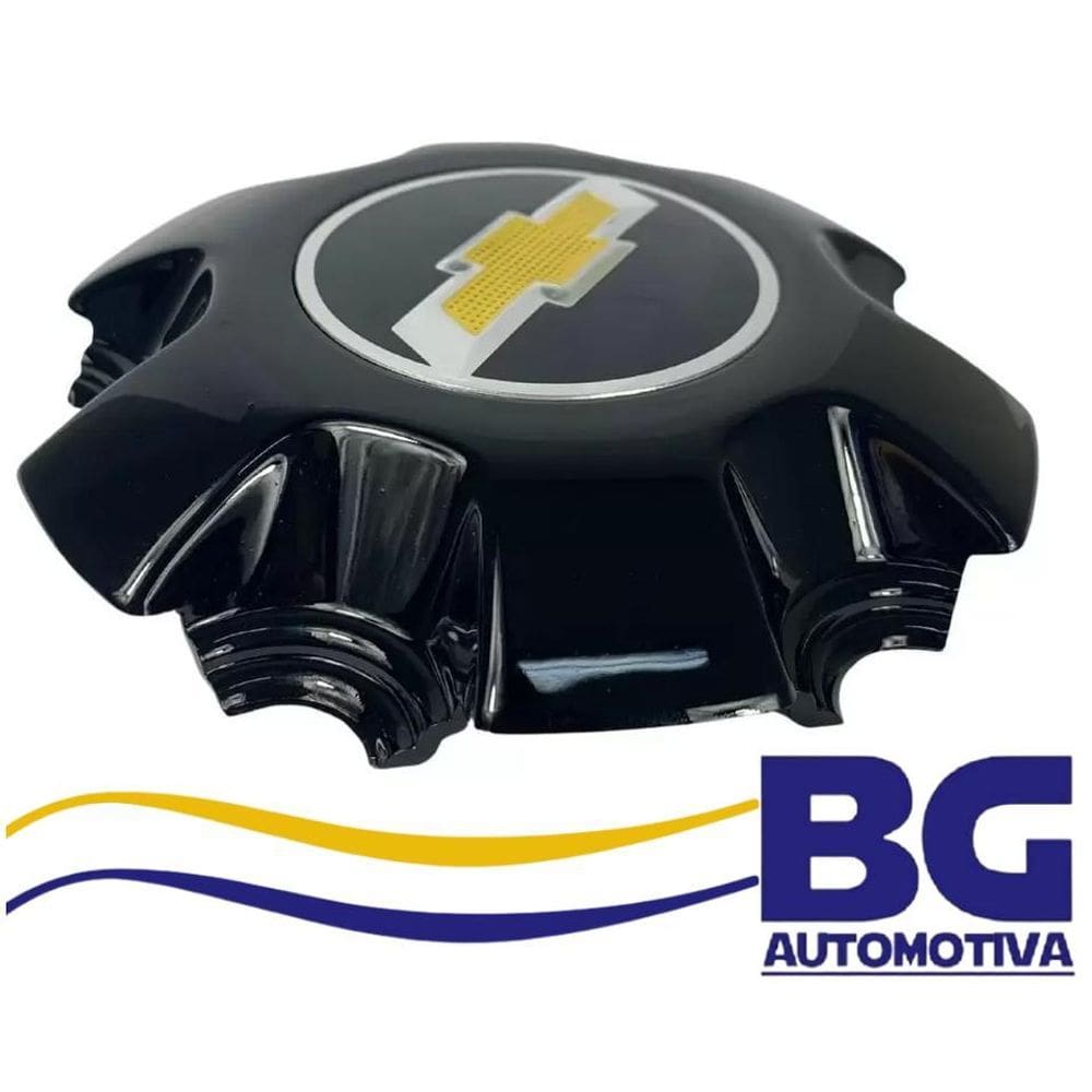 Calota Centro De Roda Nova S10 17-19 Preto Com Emblema