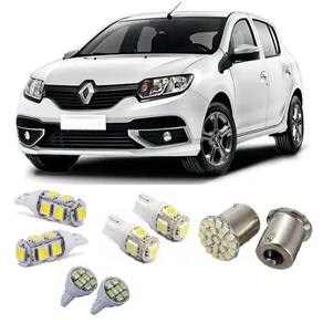 Kit Lampada Led Renault Sandero Super Branca T10 Carro