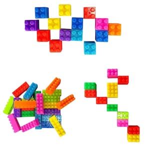 Brinquedo Blocos De Montar 100 Peças Educativo