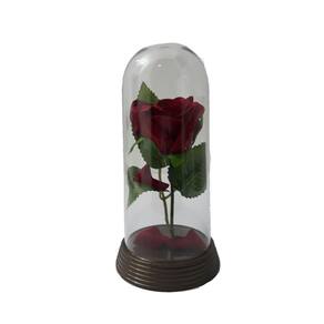 Cúpula com Rosa Vermelha A Bela e a Fera 15cm