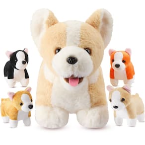 Animal de pelúcia Skylety Dog com bebês dentro para crianças Corgi