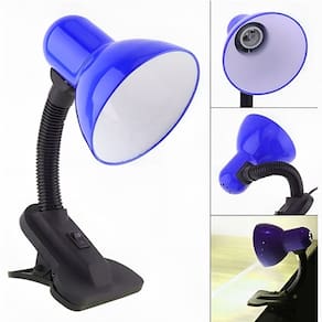 Luminária de Mesa com Presilha Articulada Azul Escuro Entrada E27 Bivolt para Escritório