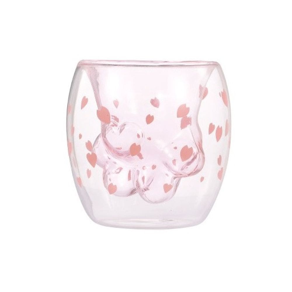 Xícara Copo da Pata do Gato de Vidro.
