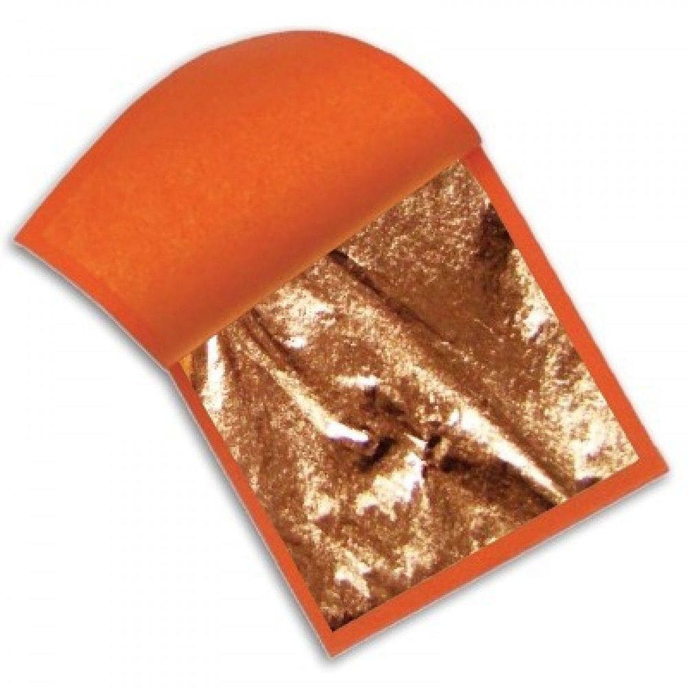 Folha De Cobre Para Restauro 14X14Cm 25 Folhas Imitação