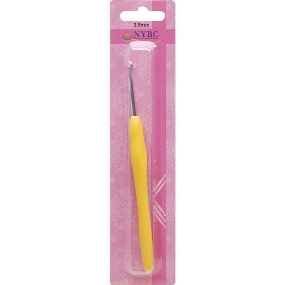 Agulha Para Croche Tam.3,5Mm Cabo Silicone Amarel