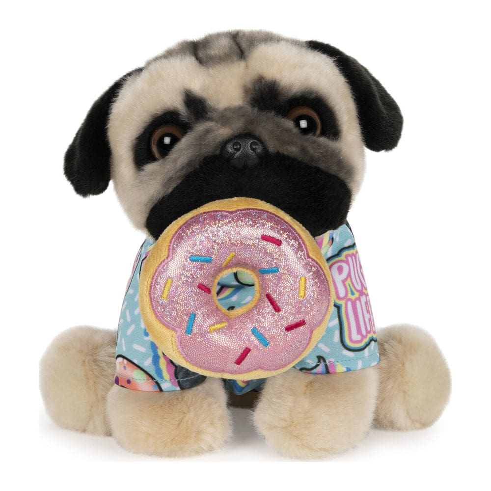 Bicho de pelúcia GUND Doug The Pug Donut Dog Plush 23 cm