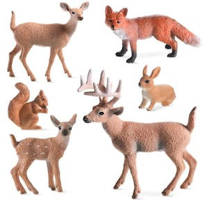 Figuras de animais Skylety Woodland Animals, conjunto de 6 em PVC